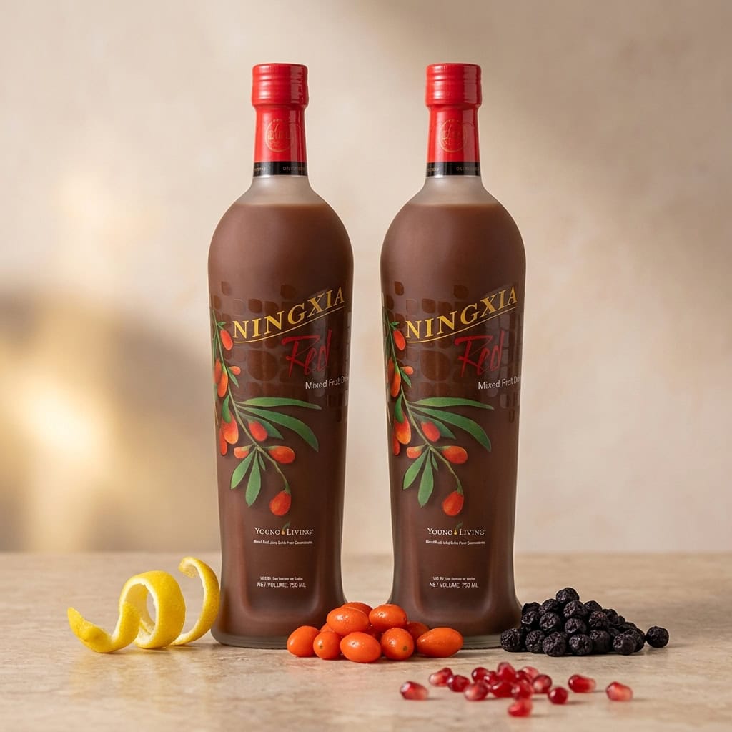 เครื่องดื่ม NingXia Red โกจิเบอร์รี่ บลูเบอร์รี่ เมล็ดทับทิม และเลมอน