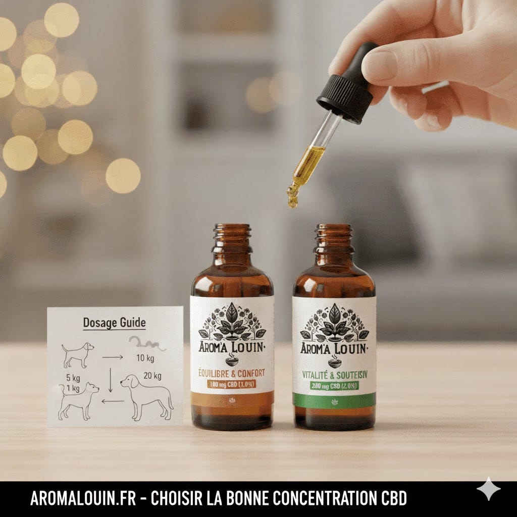 De 0.5% à 2% : Comment Choisir la Concentration Idéale de votre Huile CBD Vétérinaire Arom&rsquo;a Louin ?
