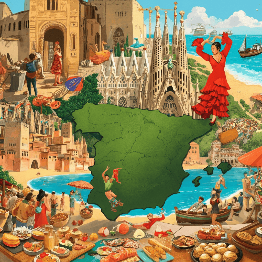 Spain travel advisory illustration