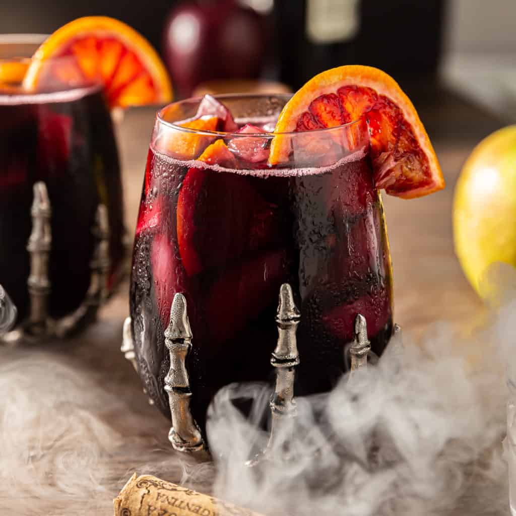 spooky sangria with smoke