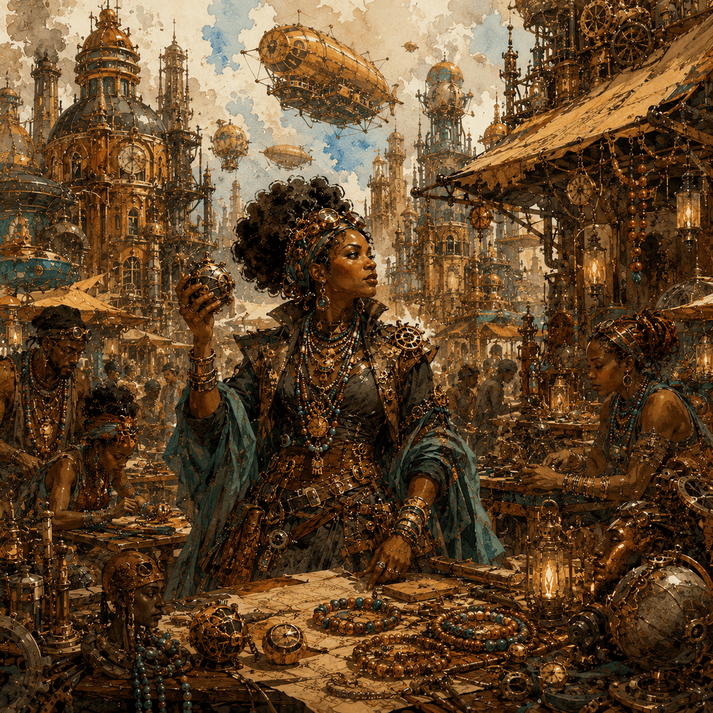 afro-steampunk-mesto-trziste-a-vzducholode