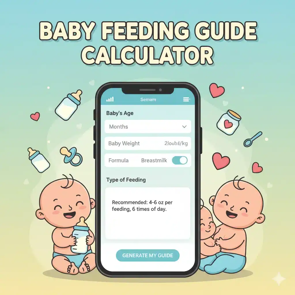 Baby feeding guide calculator