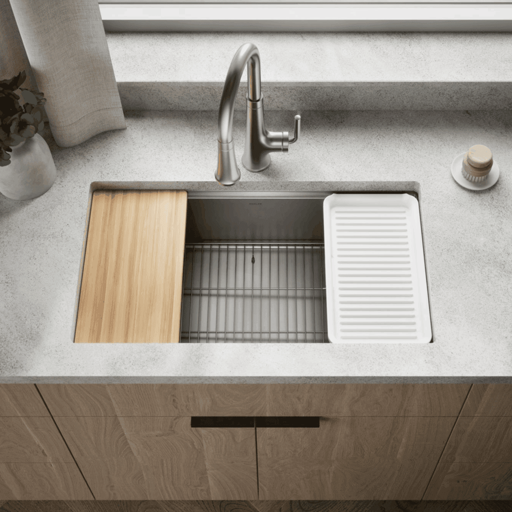 KOHLER STRIVE UNDERMOUNT SINGLE BOWL WORKSTATION KITCHEN SINK