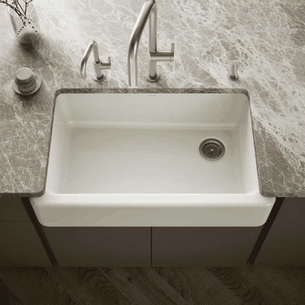 KOHLER WHITEHAVEN UNDERMOUNT SINGLE BOWL FARMHOUSE KITCHEN SINK