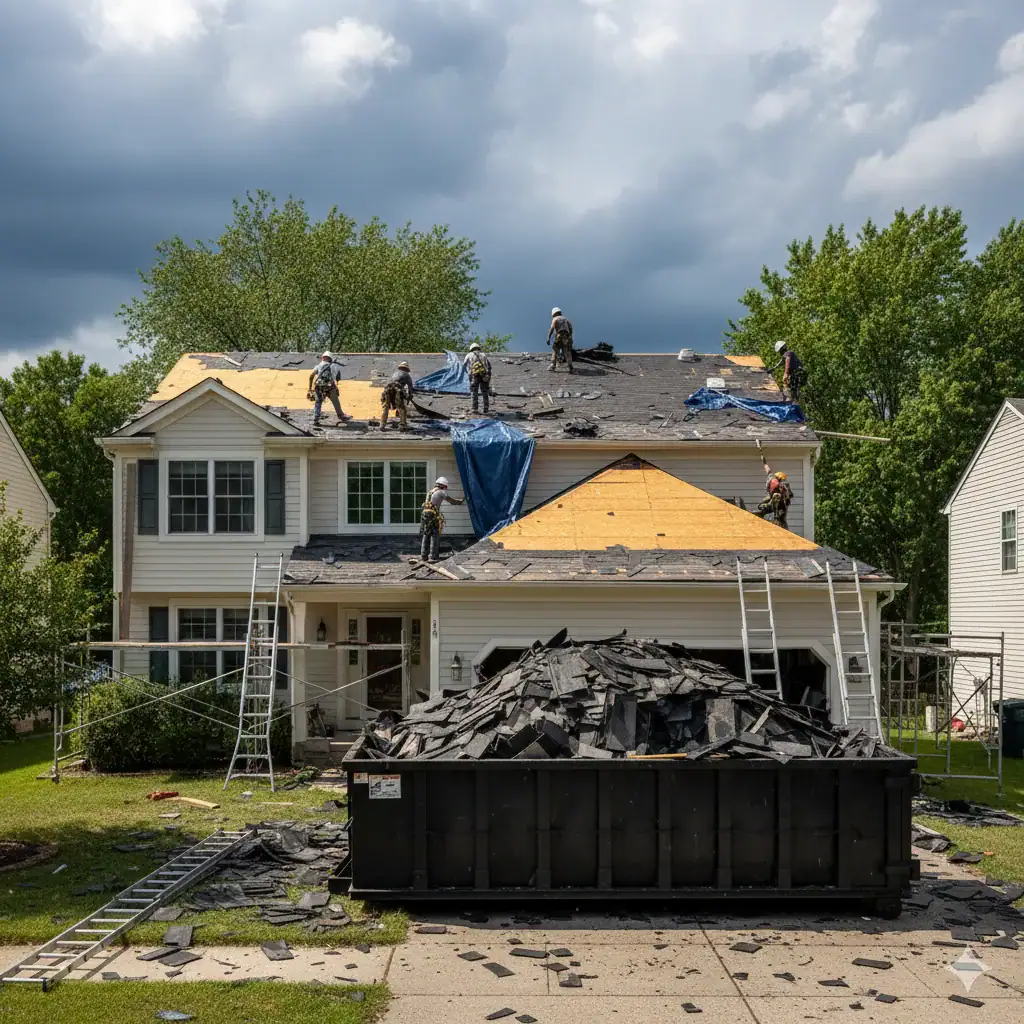 storm damage roof replacement