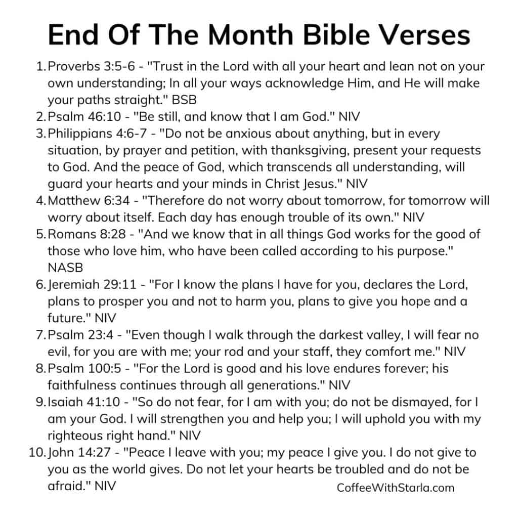 End Of Month Prayer Plus Prayer Points Coffee With Starla