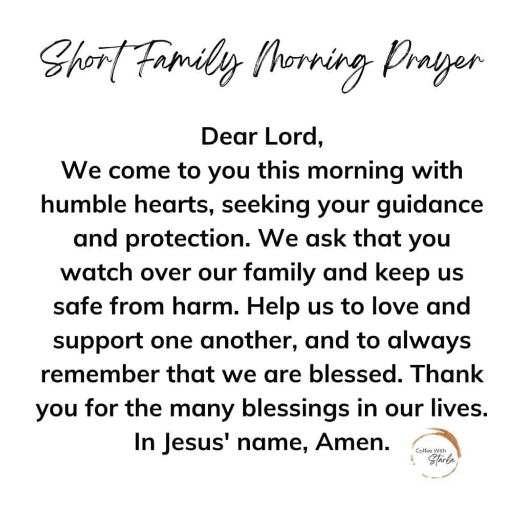 Family Morning Prayer + Prayer Points Coffee With Starla