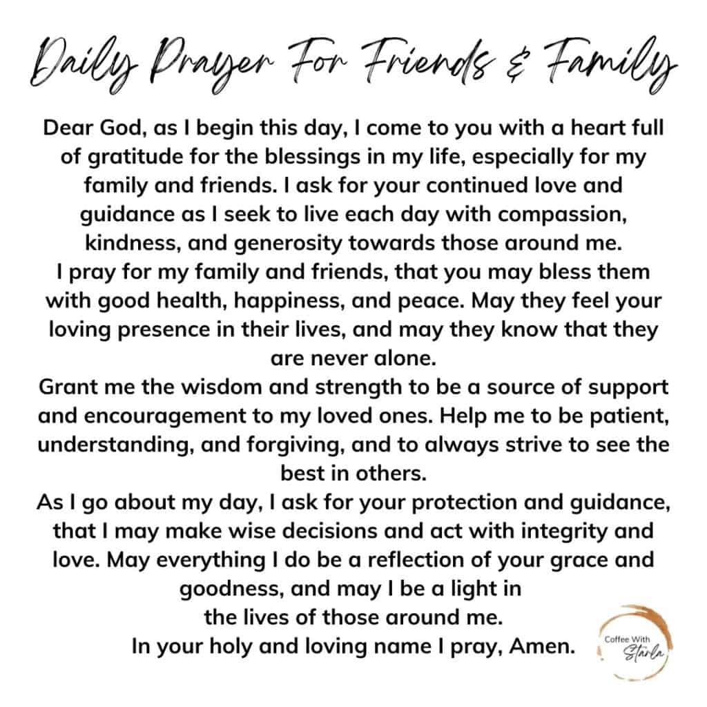 Heartfelt Morning Prayer For Family and Friends - Coffee With Starla