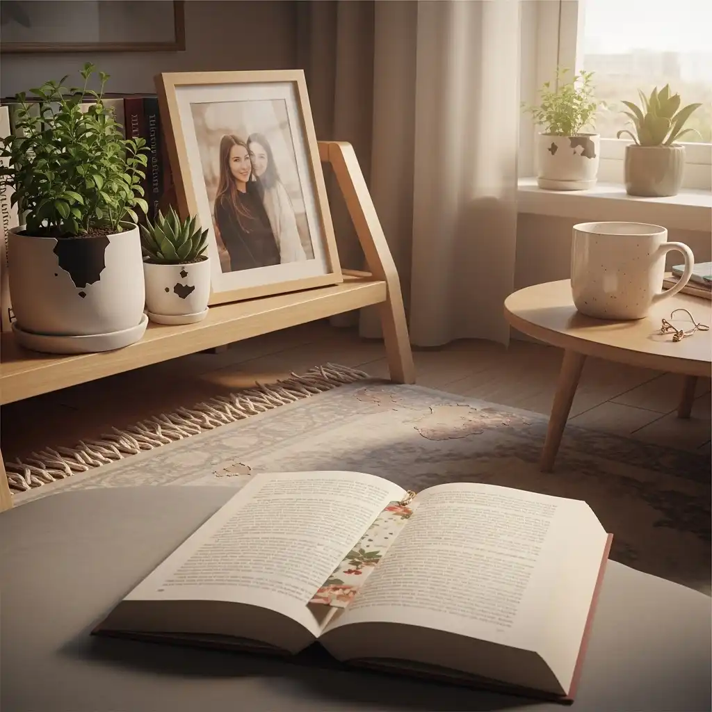 Well-loved nook with personal touches