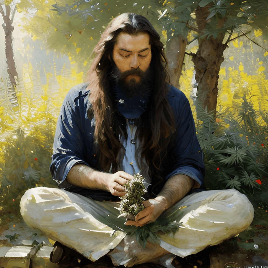 Man Using Meditation to Make Life Decisions