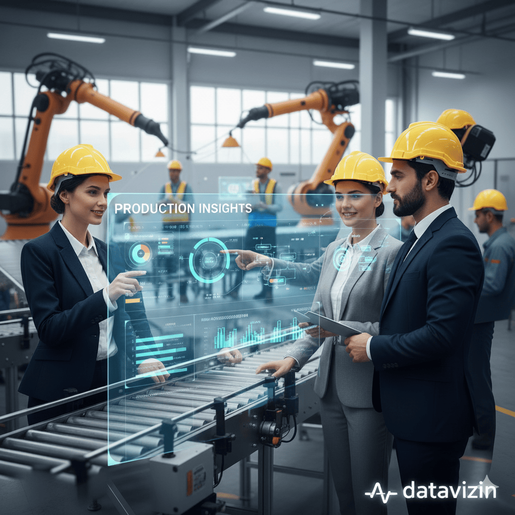 Tableau de bord Power BI pour la planification industrielle Datavizin Suisse