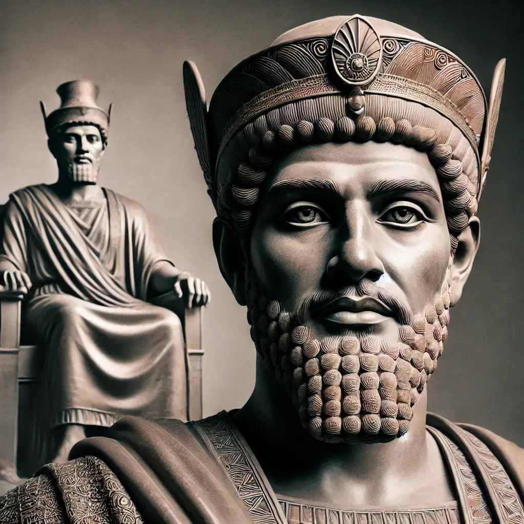 Historical Figures Freedom and Responsibility Institute Home - Human Dignity Framework - Portrait of Hammurabi, ancient Babylonian leader established the rule of righteousness and protection for the weak.