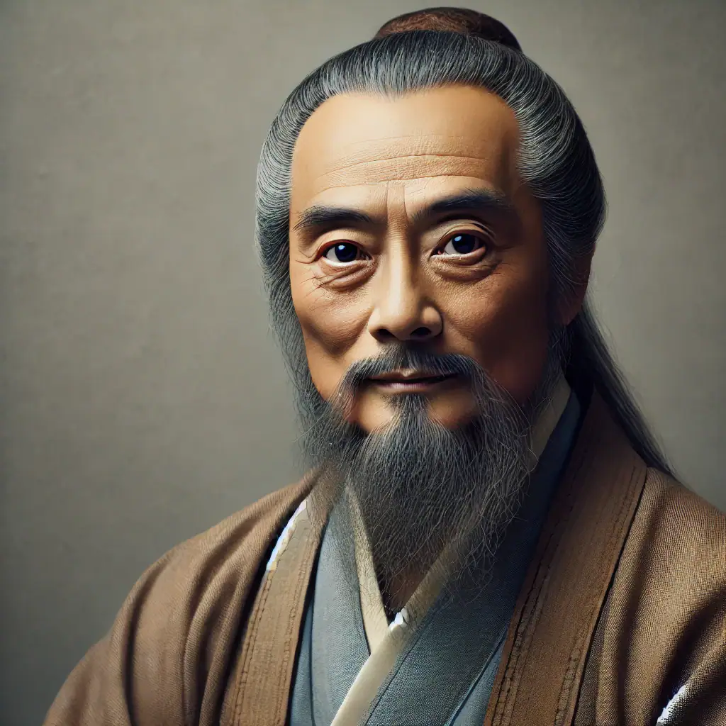 Historical Figures Depiction of Mencius, the Chinese philosopher who prioritized the dignity of the people as the most important element of a nation.