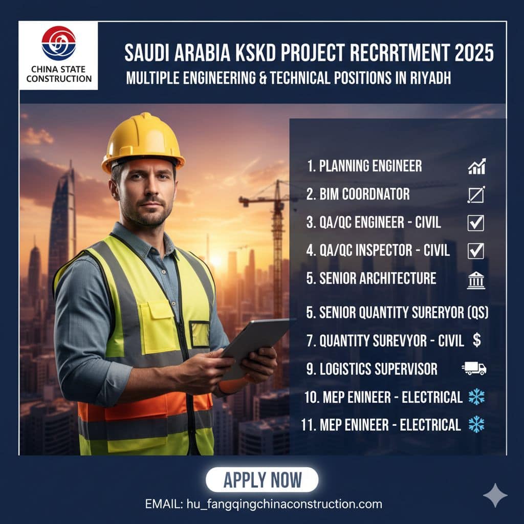 KSKD Project Riyadh Hiring 2025 – China Construction Multiple ...
