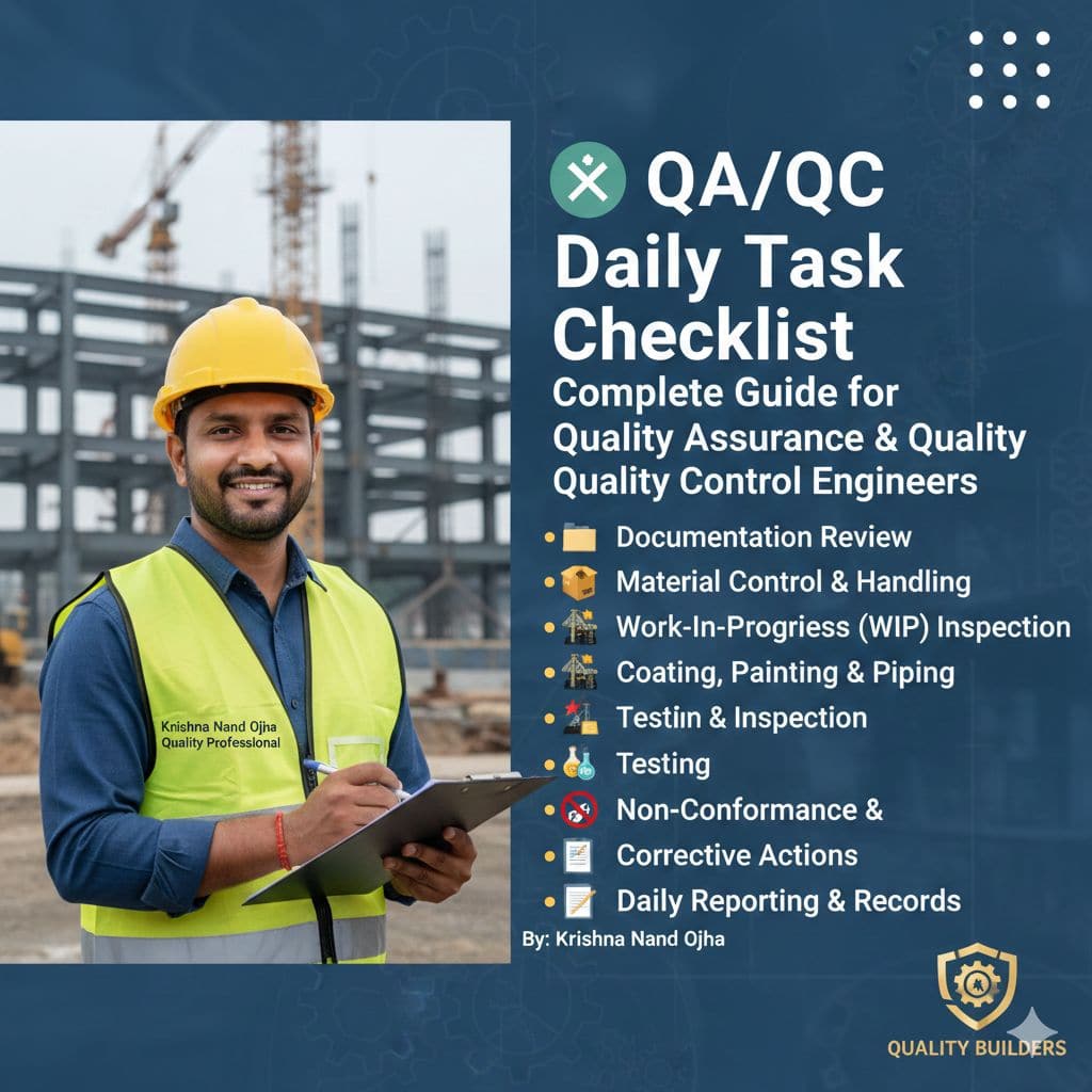 QA/QC Daily Task Checklist – Complete Guide for Construction ...