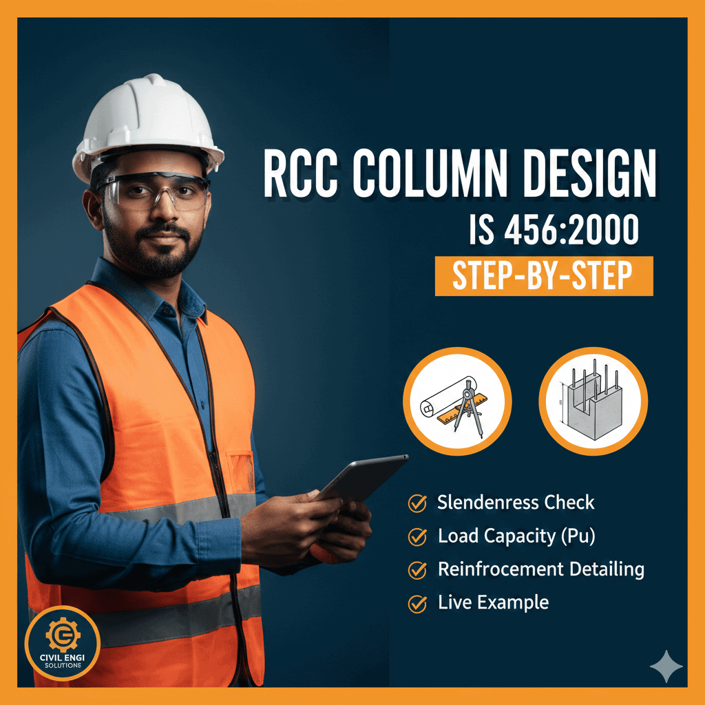 Design of RCC Column as per IS 456:2000 – Step-by-Step Calculation with ...