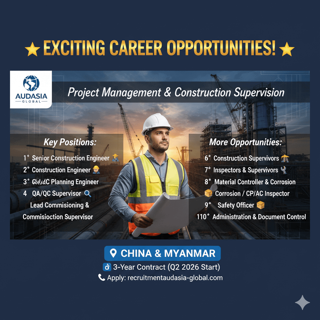 International Construction & Engineering Jobs 2026 – China & Myanmar ...
