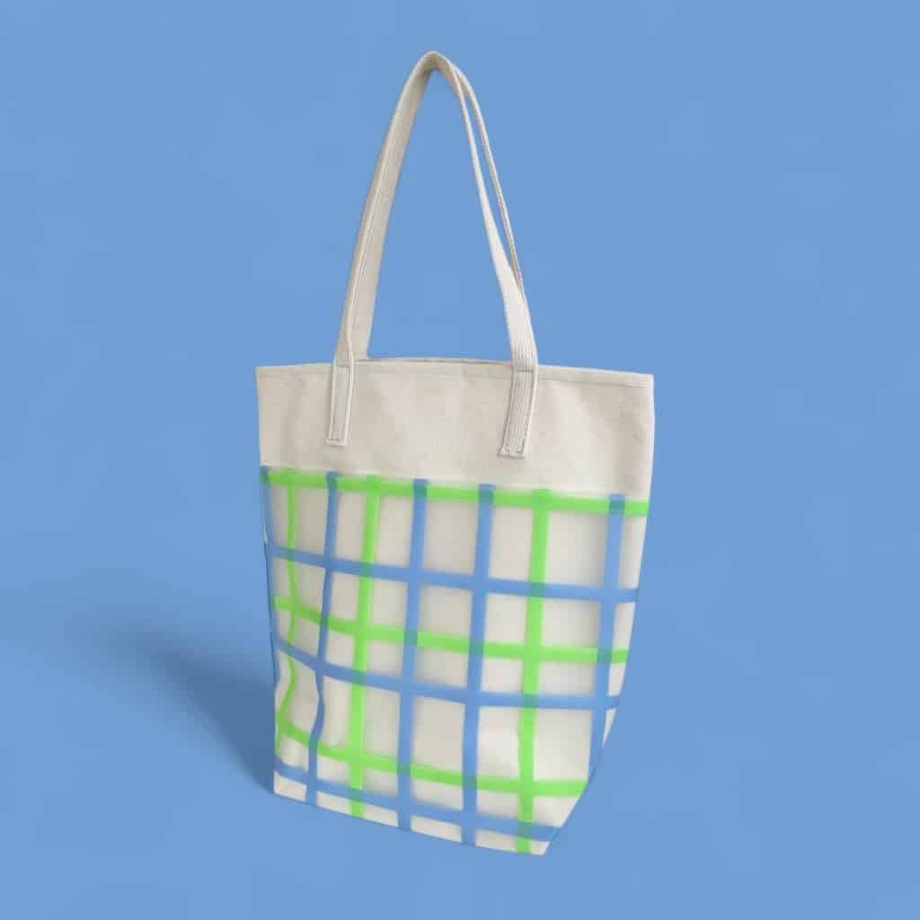 Bolso cuadricula Seoul neon forest