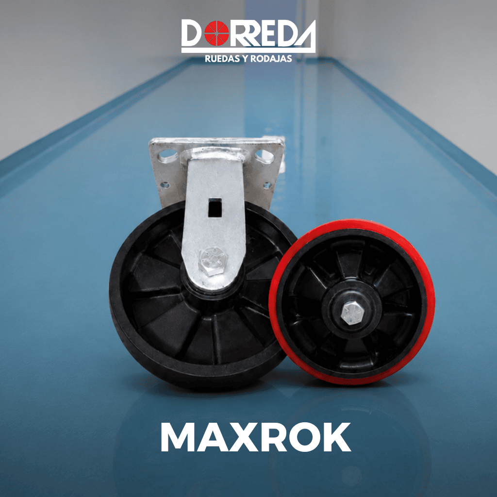 Rueda MaxRok de nylon reforzado para ambientes químicos y trabajo industrial