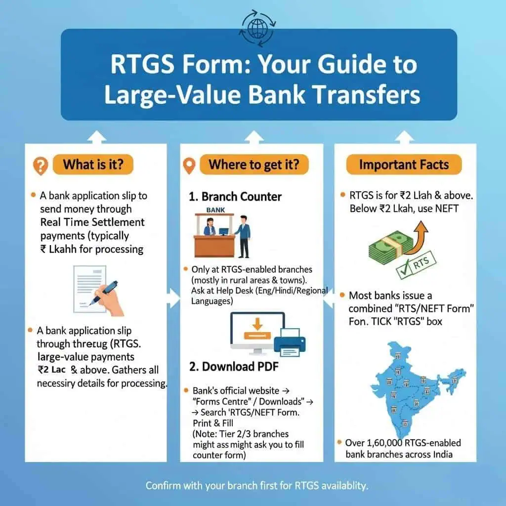How to Fill RTGS Form in Any Bank: Limits, & Charges 2026