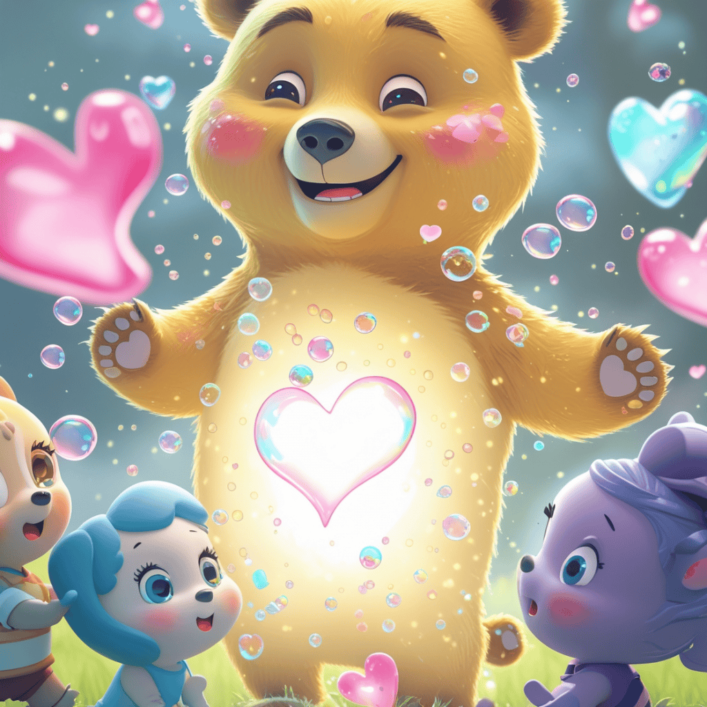 Whimsical Faith To Bear logo with playful font and glowing heart crest