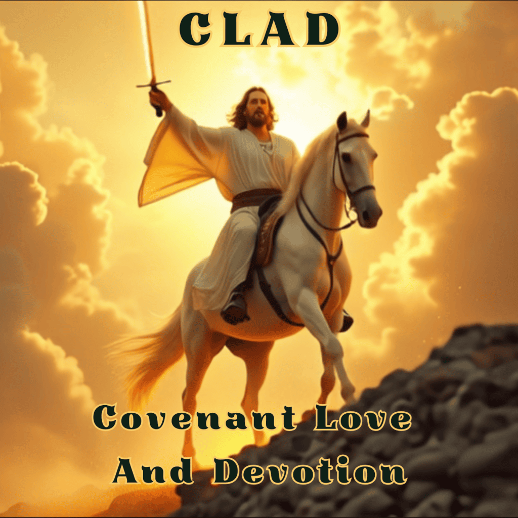 Album cover for CLAD: Covenant Love And Devotion featuring a radiant, symbolic depiction of covenant strength and devotion.