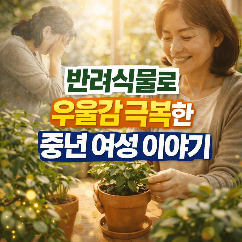 반려식물로 우울감 극복 중년 여성