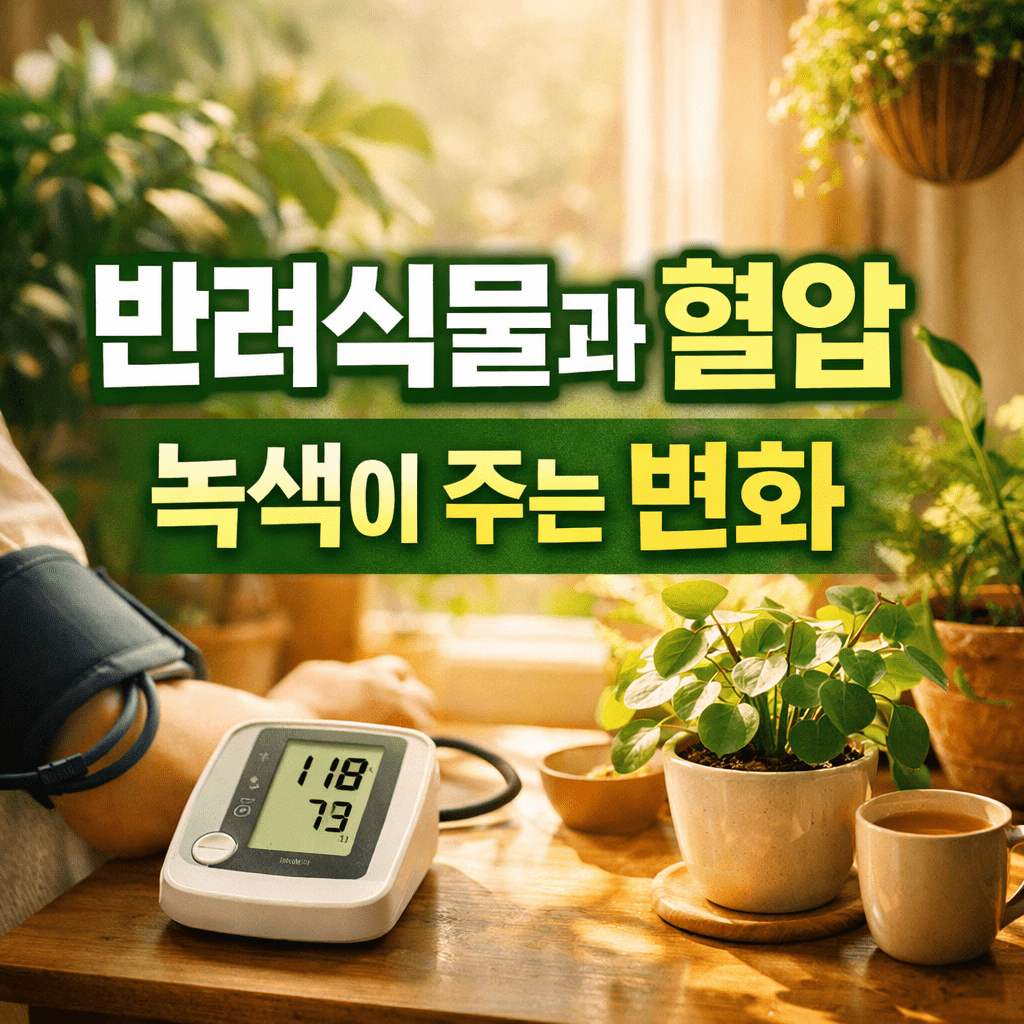 반려식물과 혈압, 실내 녹색이 주는 생리적 변화