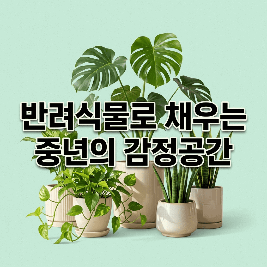 중년 감정관리, 반려식물, 우울 극복, 외로움 해소, 불안 완화