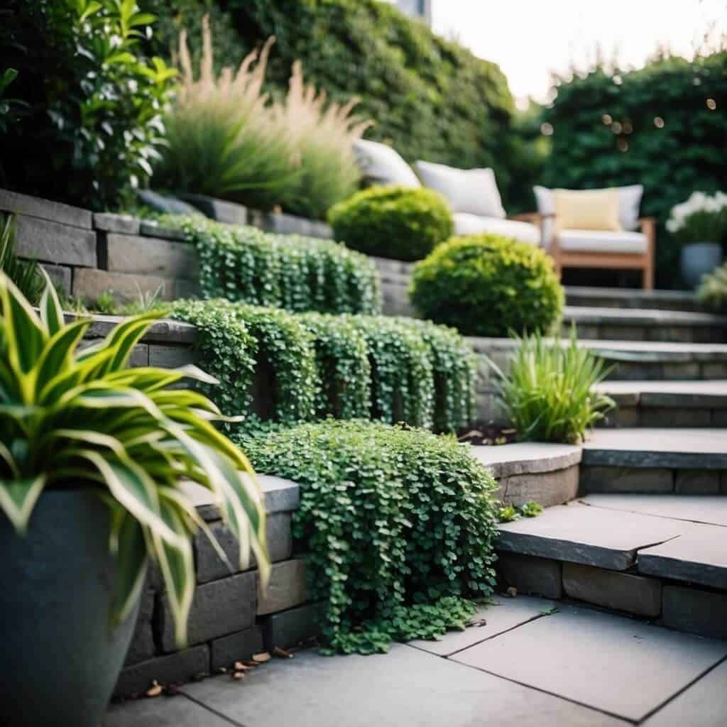 Small Sloped Garden Ideas with Tiered Levels