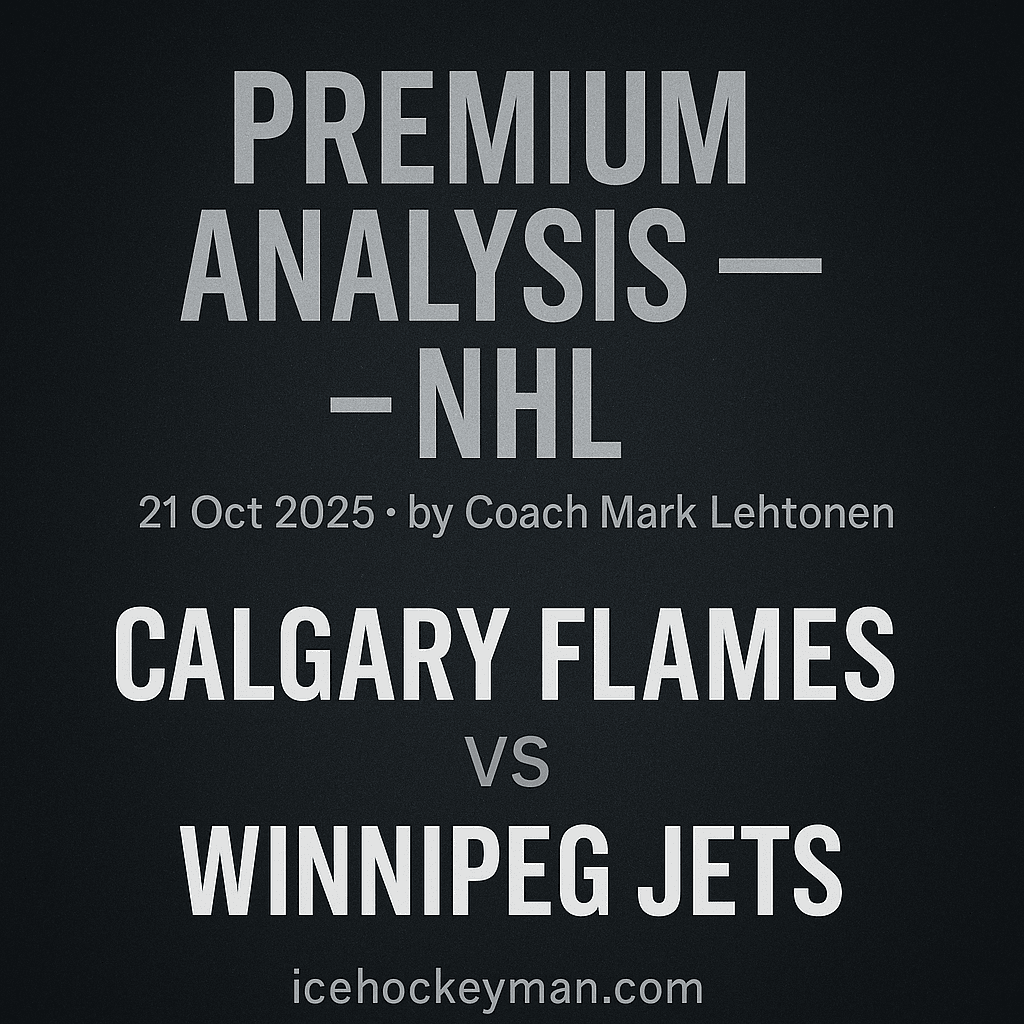 Calgary Flames vs Winnipeg Jets - by Coach Mark Lehtonen