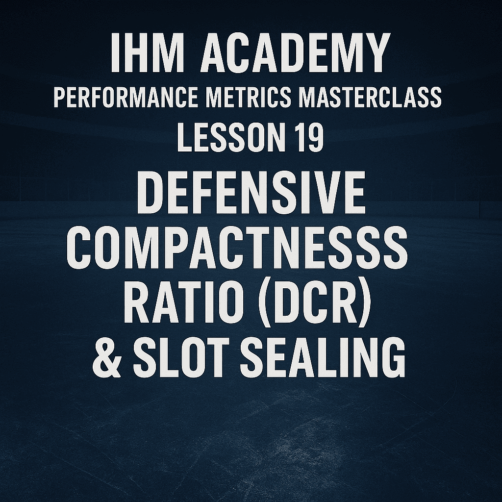 IHM Academy · Performance Metrics Masterclass – Lesson 19