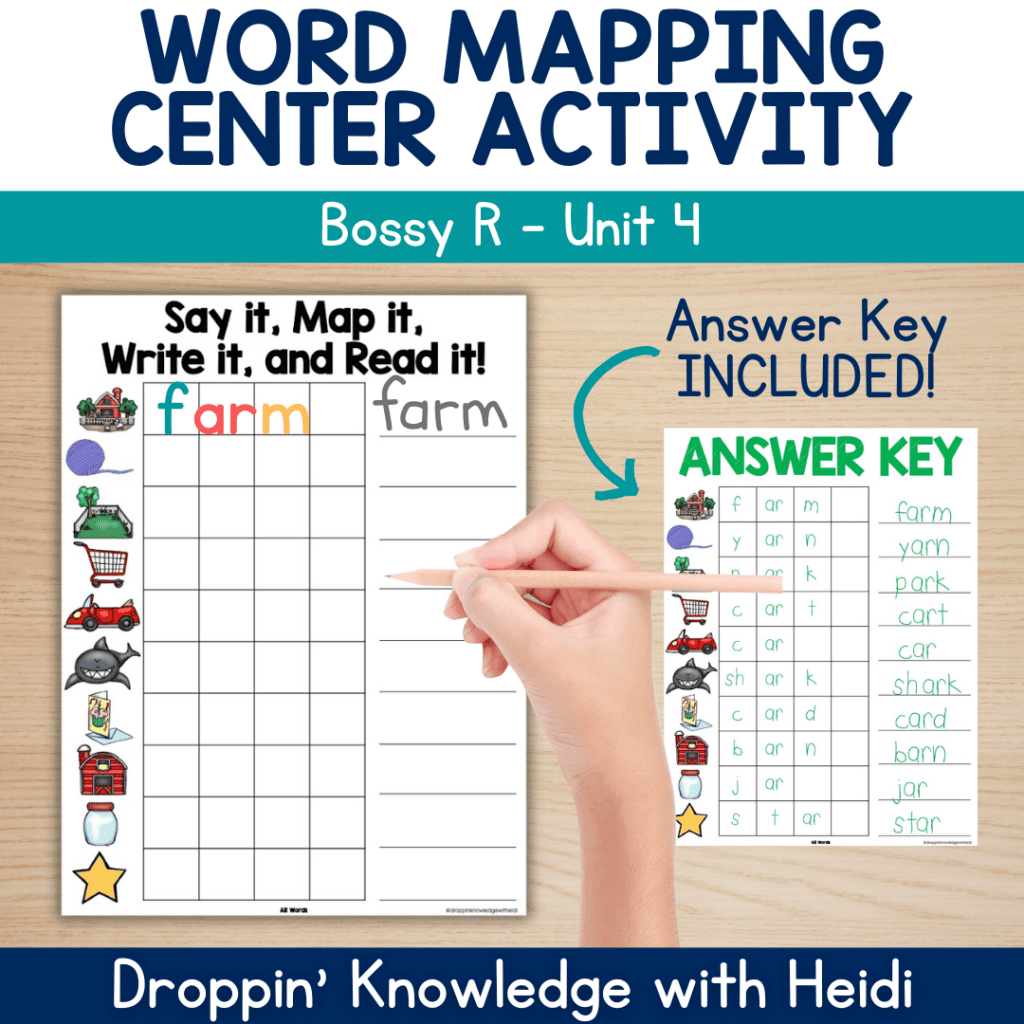 Word Mapping NO PREP Centers - BOSSY R