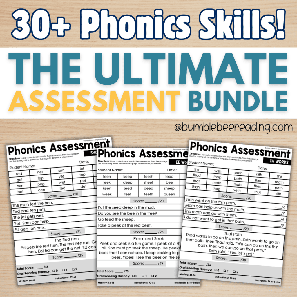 Assessment Package - Phonics Assessments Units 1-5