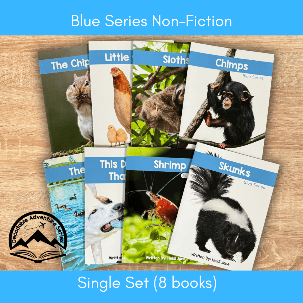 Decodable Adventure Series - Blue Non-Fiction Single Set - Blends & Digraphs