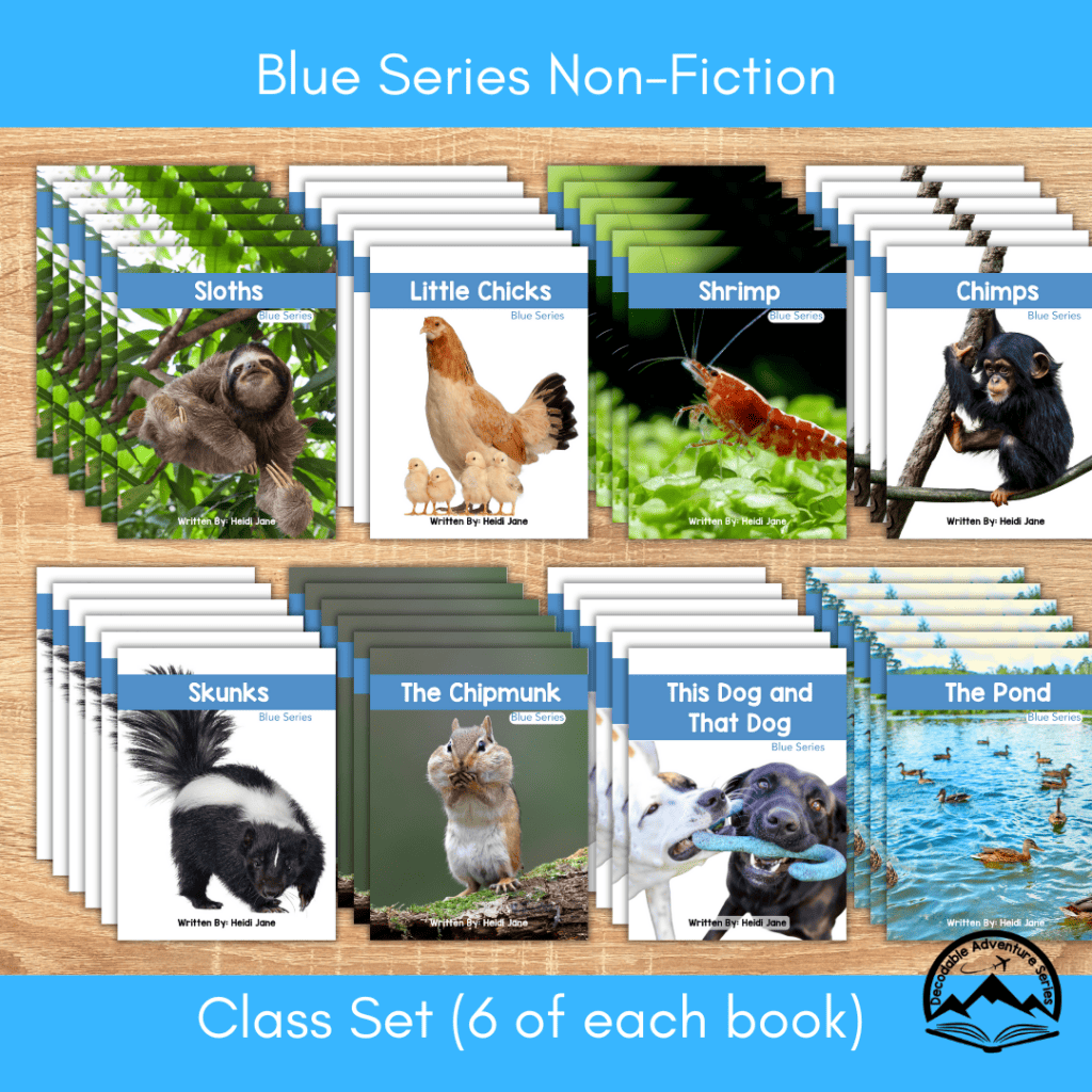 Decodable Adventure Series - Blue Non-Fiction Class Set - Blends & Digraphs