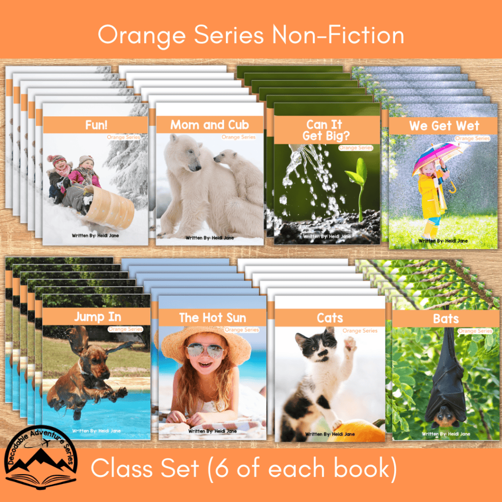 Decodable Adventure Series - Orange Non-Fiction Class Set - CVC Words