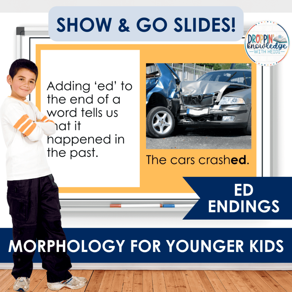Morphology for First Grade - ED Inflectional Ending - NO PREP Slides!