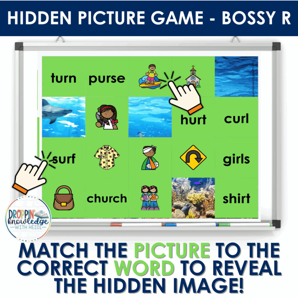 Hidden Picture - BOSSY R Decoding Game! - Phonics Google Slides No Prep