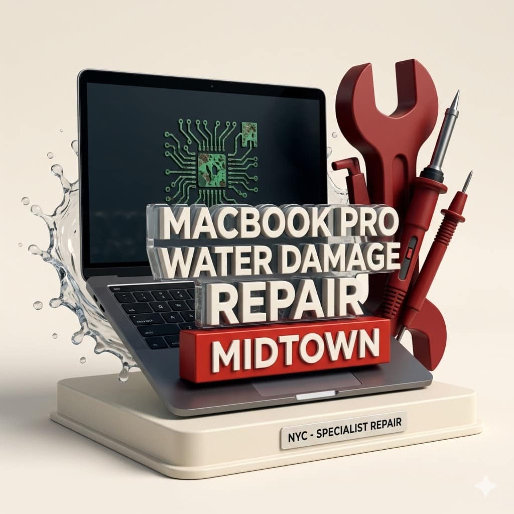 MacBook Pro Water Damage Repair in Midtown NYC