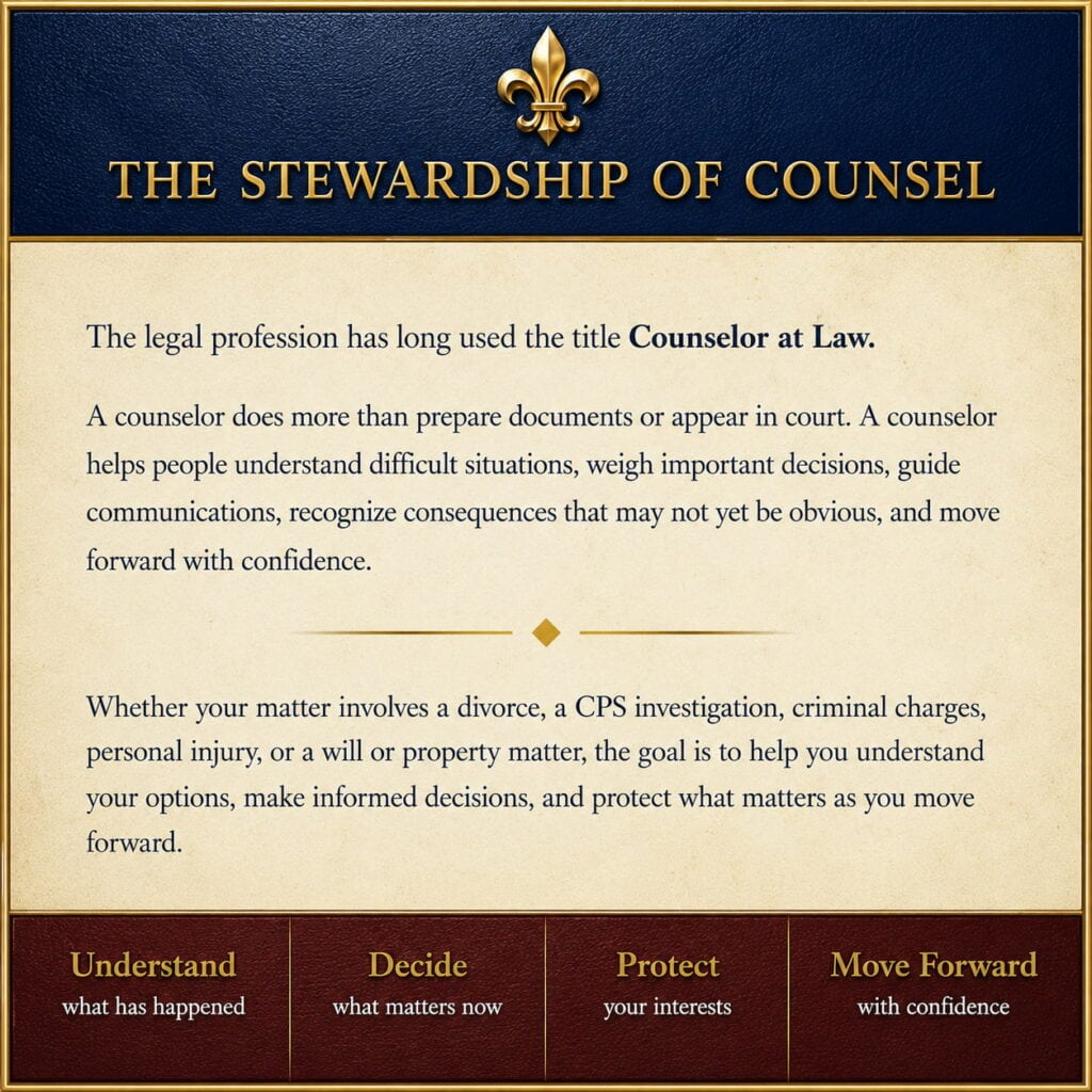 John Schmidt - The Stewardship of Counsel