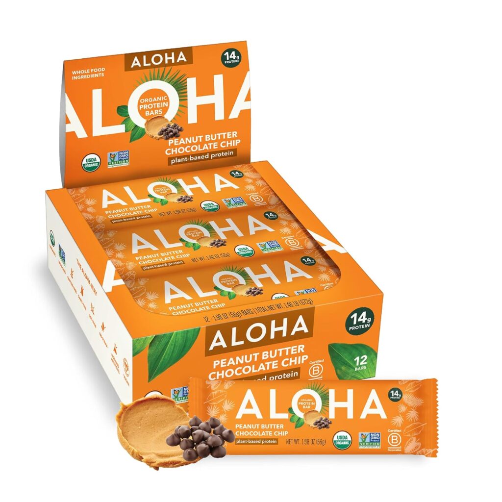 ALOHA Organic Plant-Based- Gluten-Free & Sugar-Free Granola Bars for Kayaking Trips