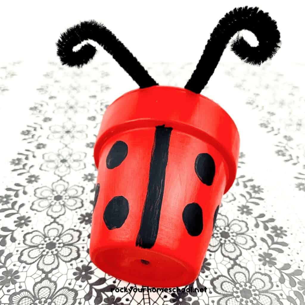 clay pot ladybug craft