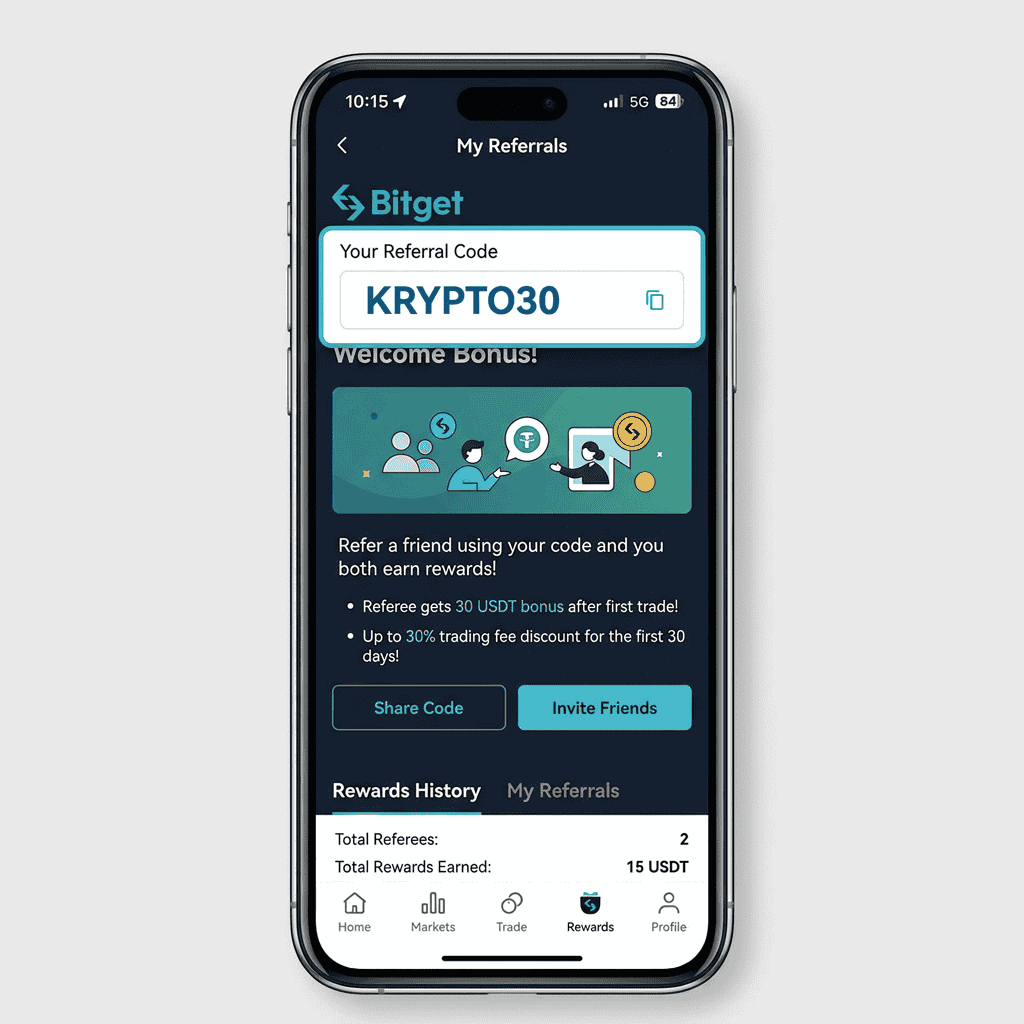 Bitget Referral Code krypto30 – Gebühren sparen & Willkommensbonus sichern