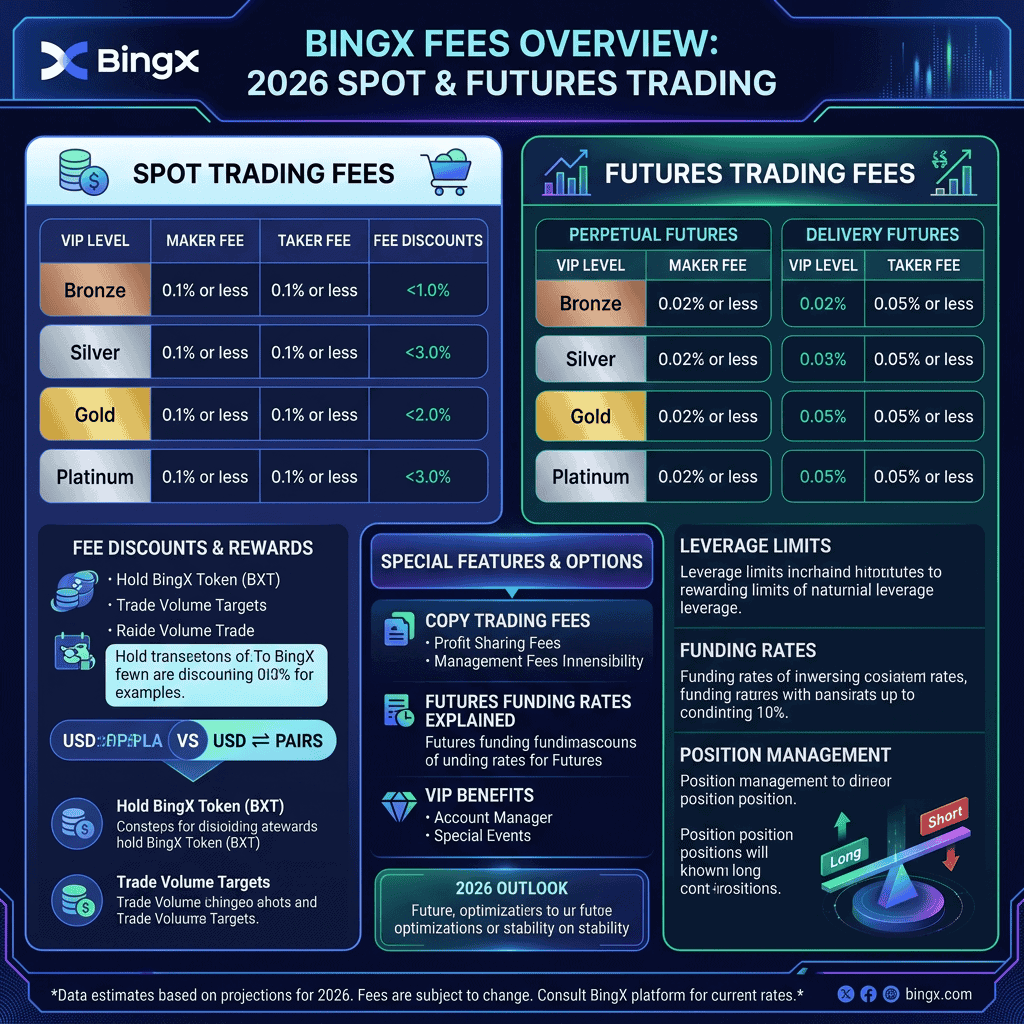 BingX Gebühren 2026: Spot, Futures, Ein- & Auszahlung im Überblick