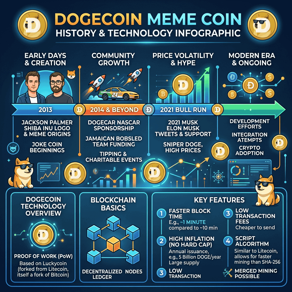 Was ist Dogecoin (DOGE)? Meme-Coin, Technik und Geschichte einfach erklärt