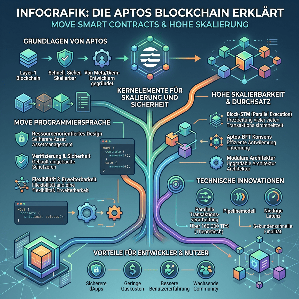 Was ist Aptos (APT)? Die Hochleistungs-Blockchain aus dem Facebook-Erbe erklärt