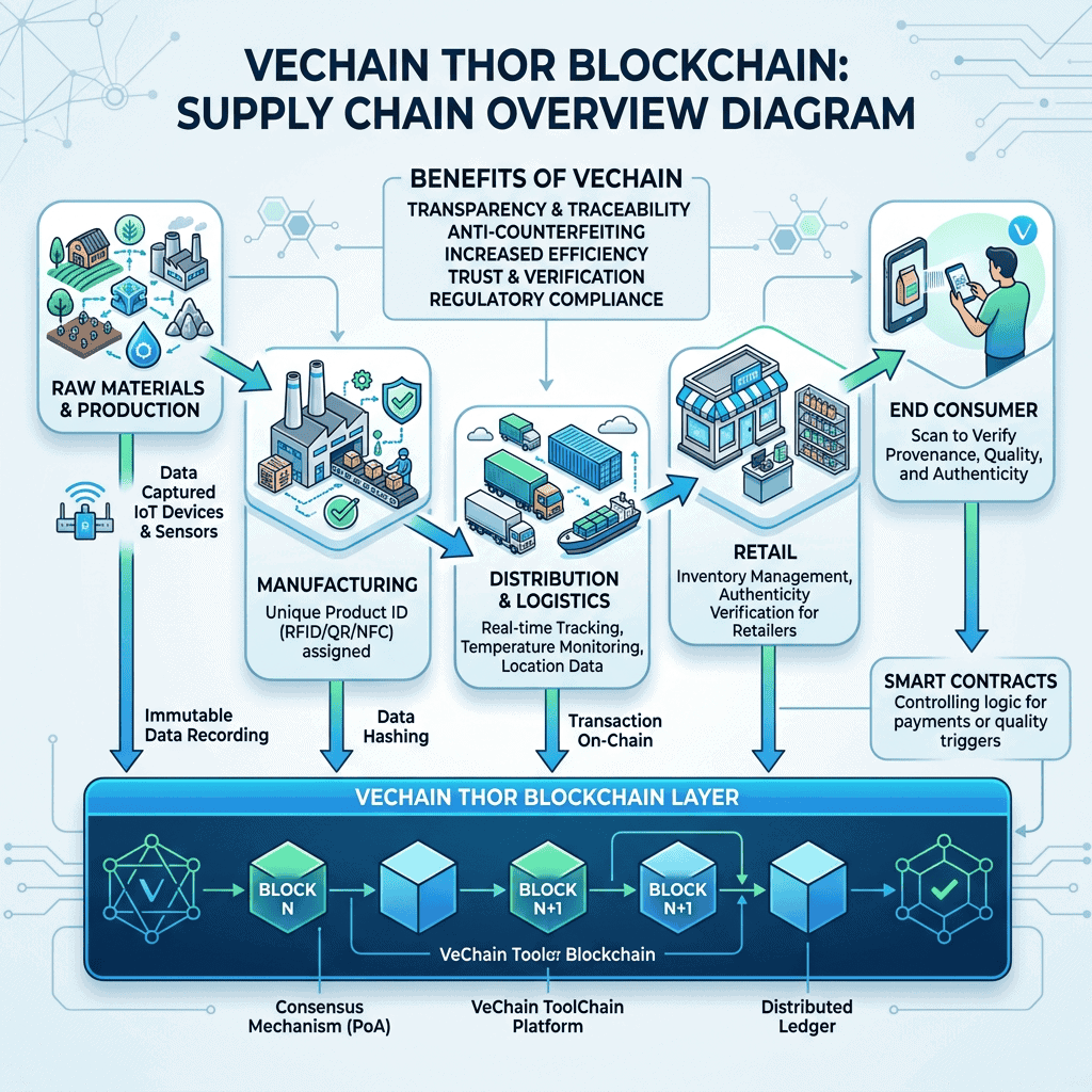 Was ist VeChain (VET)? Die Lieferketten-Blockchain einfach erklärt