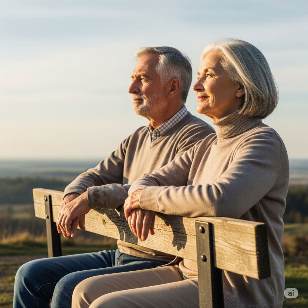 Selbstbewusstes älteres Paar