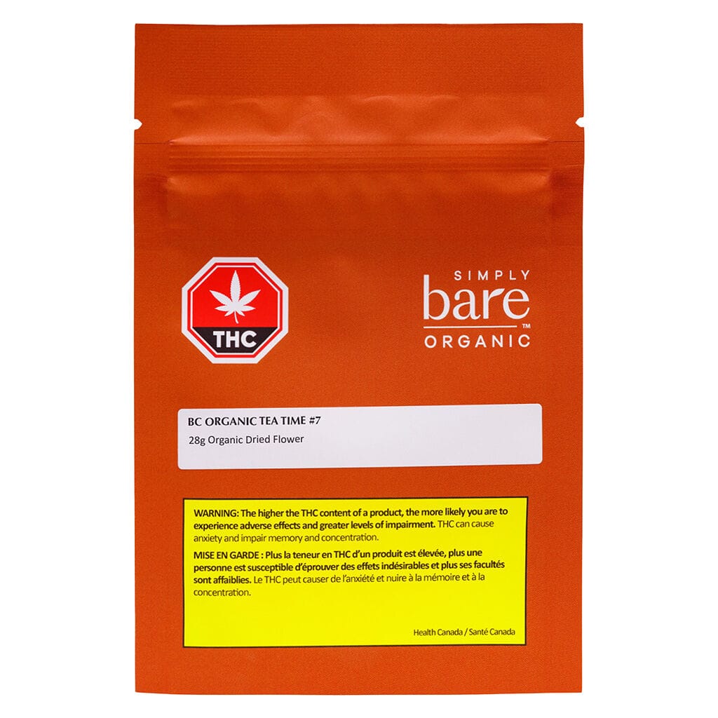 BC Organic Tea Time #7 28g Simply Bare Indica Montrose Cannabis